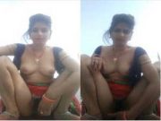 Sexy Desi Bhabhi Shows her Boobs and Fingering Part 2