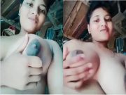 Horny Village Girl Shows boobs and Fingering