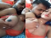Sexy Desi Girl Boobs Pressing By Lover